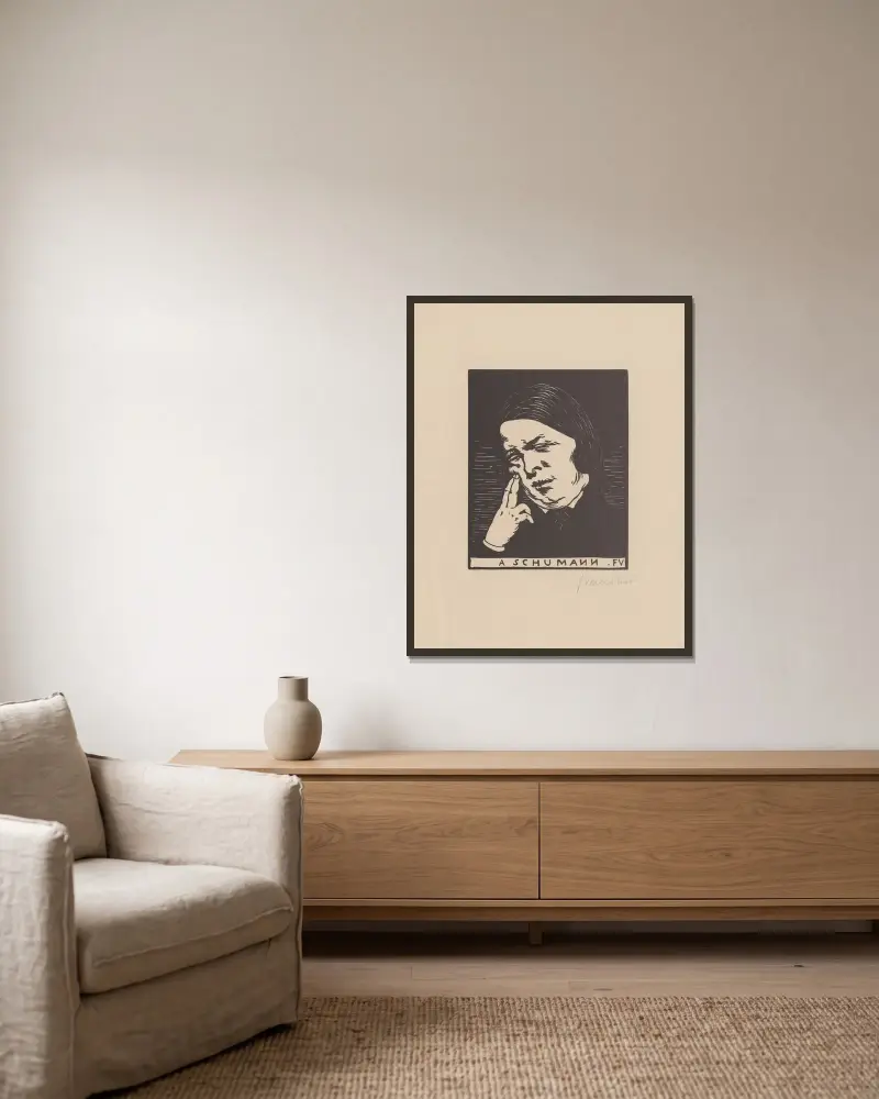 A Schumann, Félix Vallotton v rámu na stěně