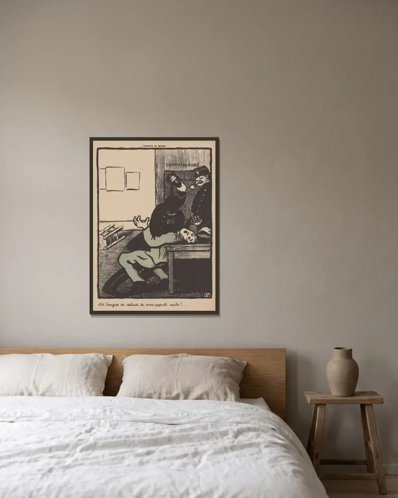 Åh! din usling, du kallade mig ko! av Félix Vallotton inramad på en vägg
