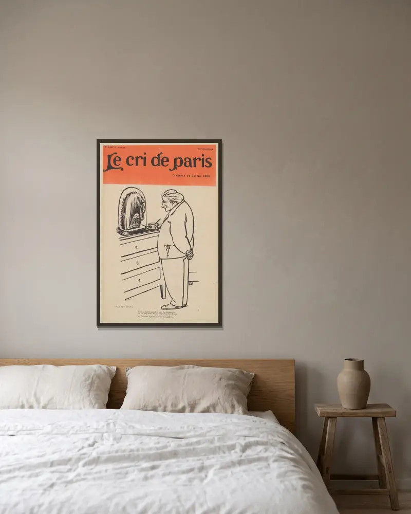 C’est mon petit bonnet (à poil) des Batignolles von Félix Vallotton gerahmt an einer Wand