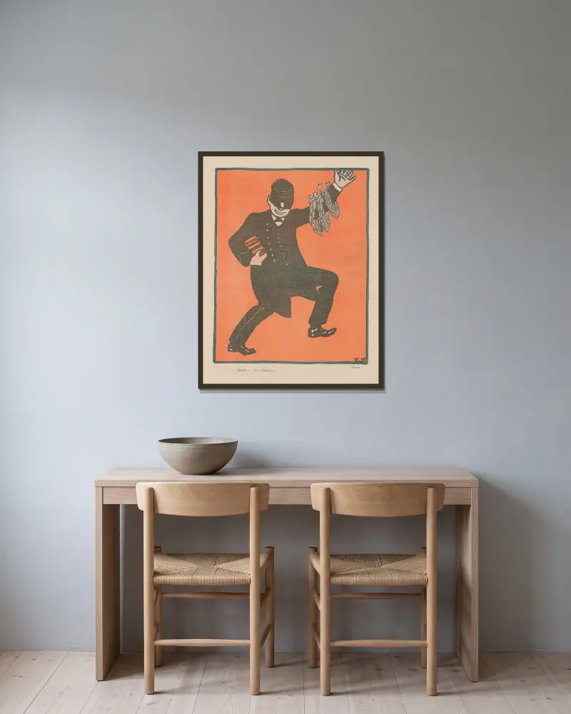 Choutte!..J’ai Faublas, Félix Vallotton v rámu na stěně