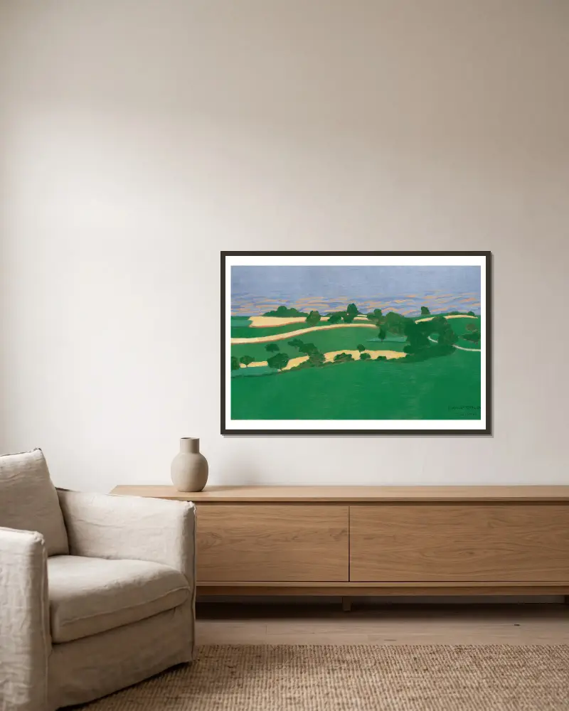 Corn Fields av Félix Vallotton inramad på en vägg
