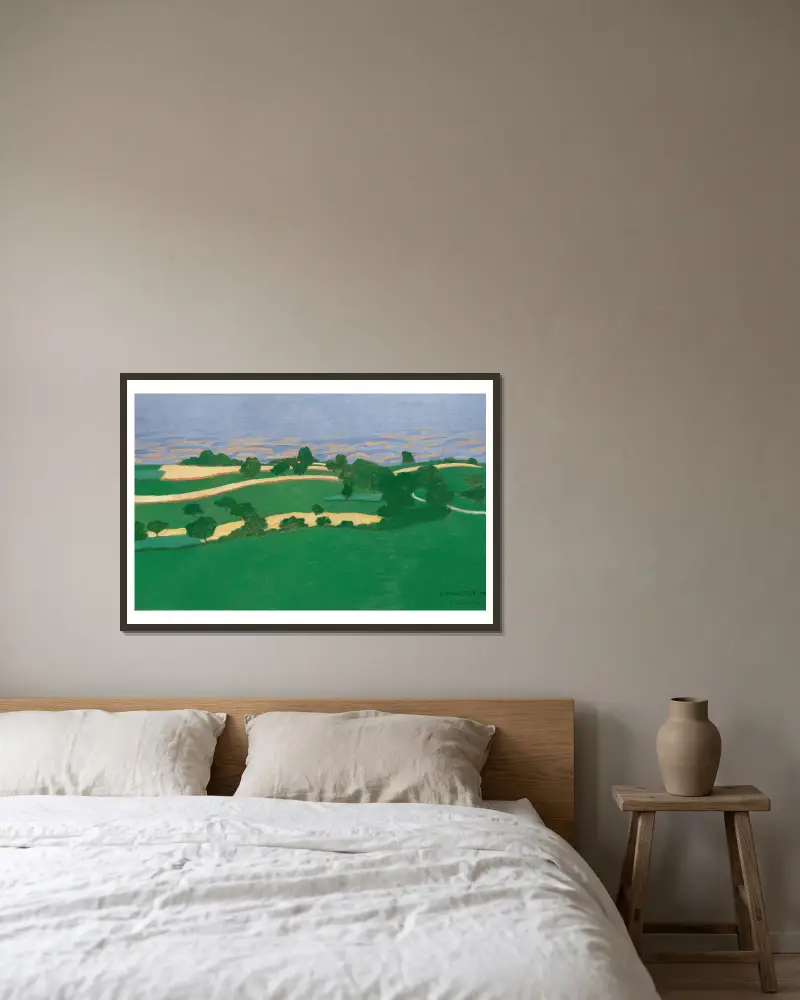 Corn Fields av Félix Vallotton inramad på en vägg