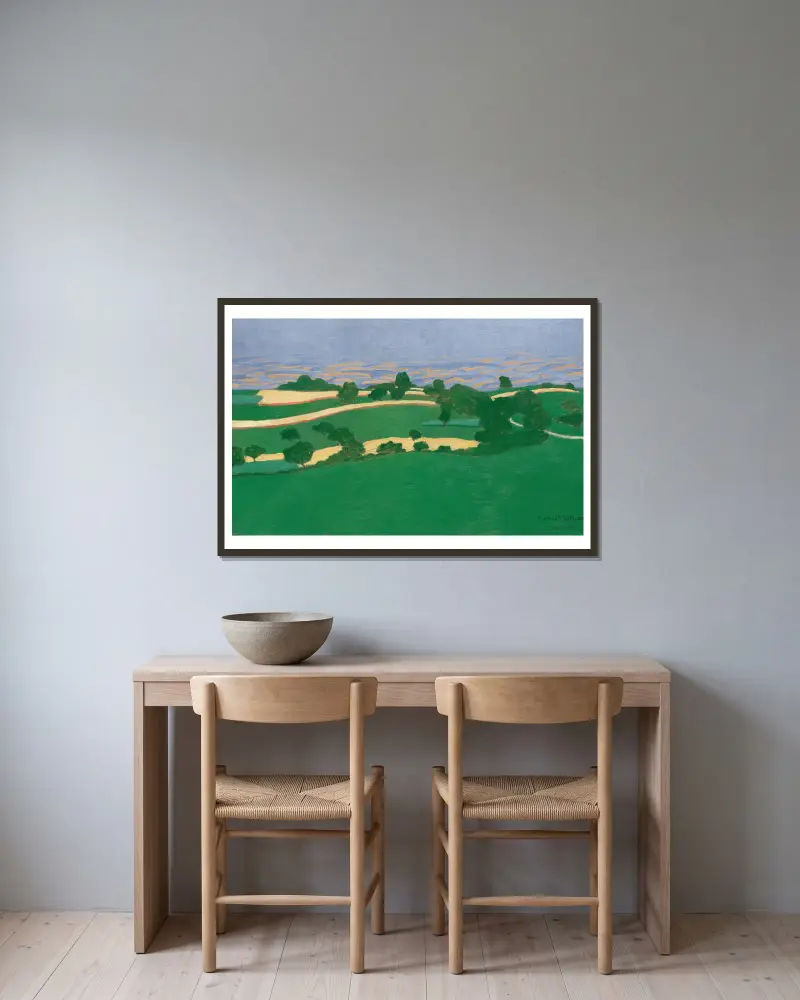 Corn Fields av Félix Vallotton inramad på en vägg