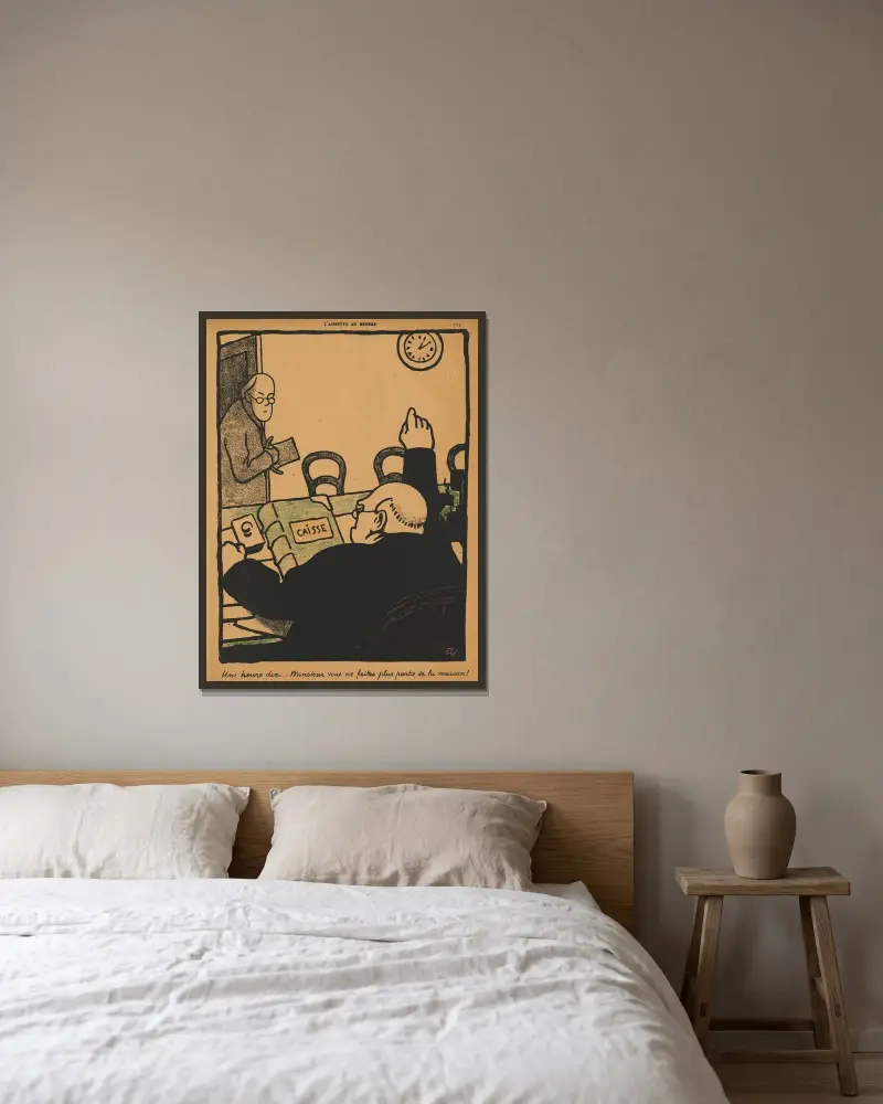 Brott och straff; Tio över ett… av Félix Vallotton inramad på en vägg