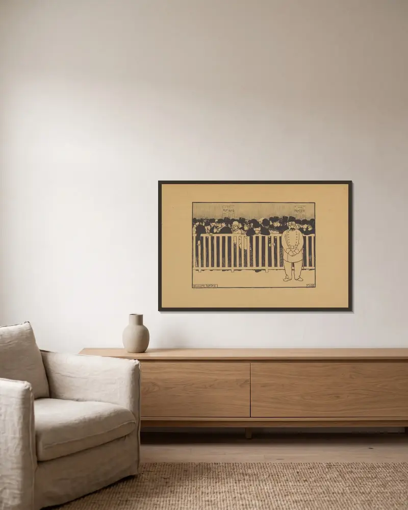 Zweites Büro von Félix Vallotton gerahmt an einer Wand