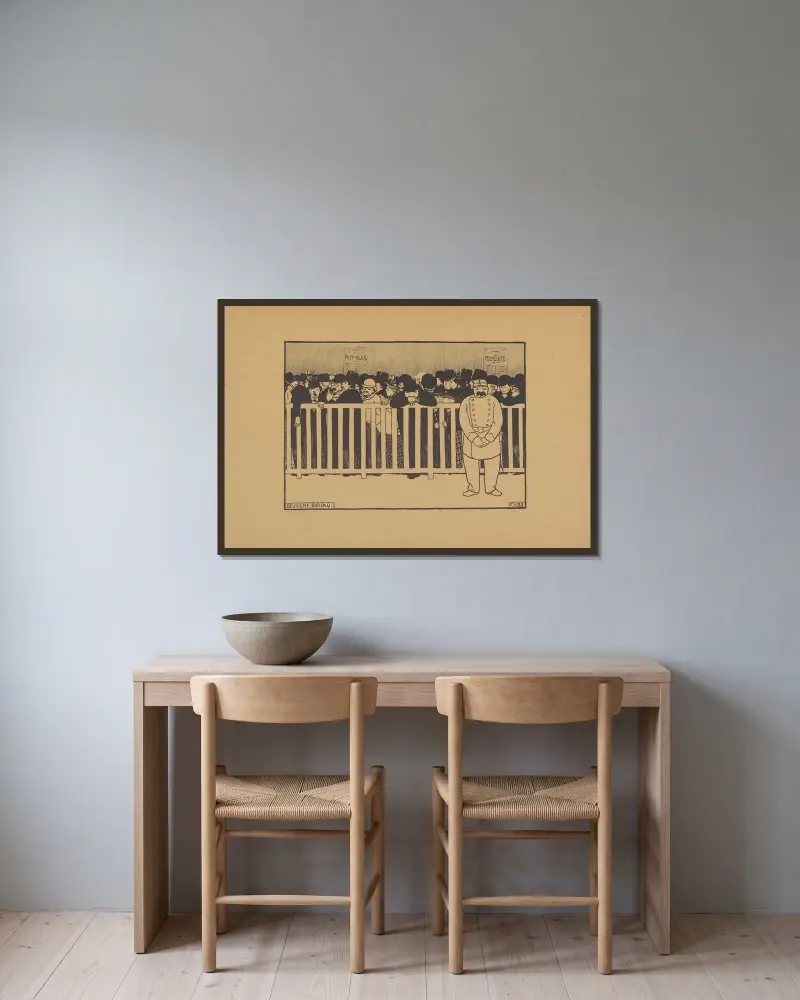 Zweites Büro von Félix Vallotton gerahmt an einer Wand