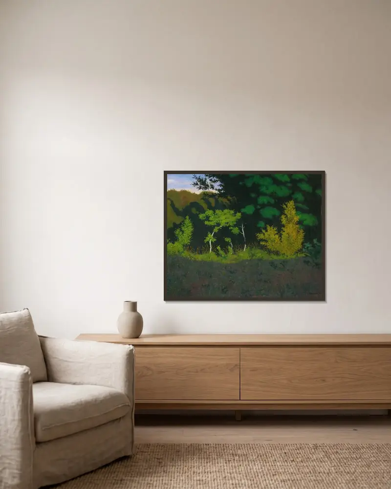 Am Waldrand von Félix Vallotton gerahmt an einer Wand