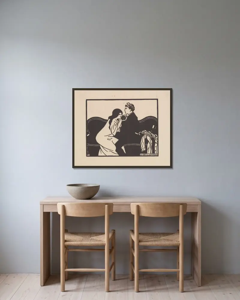 La belle épingle, Félix Vallotton v rámu na stěně