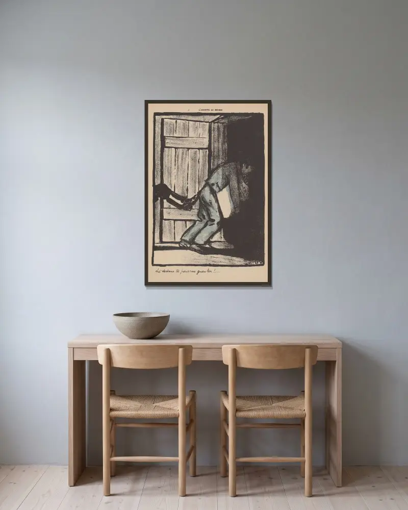 Där inne kan du gapa! av Félix Vallotton inramad på en vägg