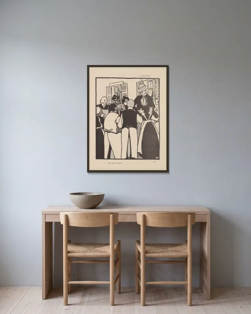 La Douloureuse av Félix Vallotton inramad på en vägg