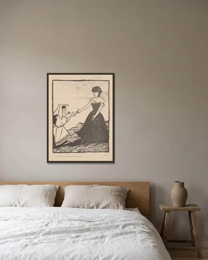 La Guine von Félix Vallotton gerahmt an einer Wand