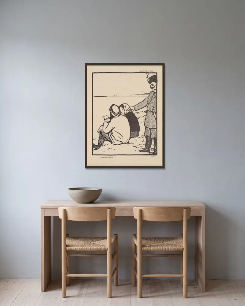 Sonens brev av Félix Vallotton inramad på en vägg