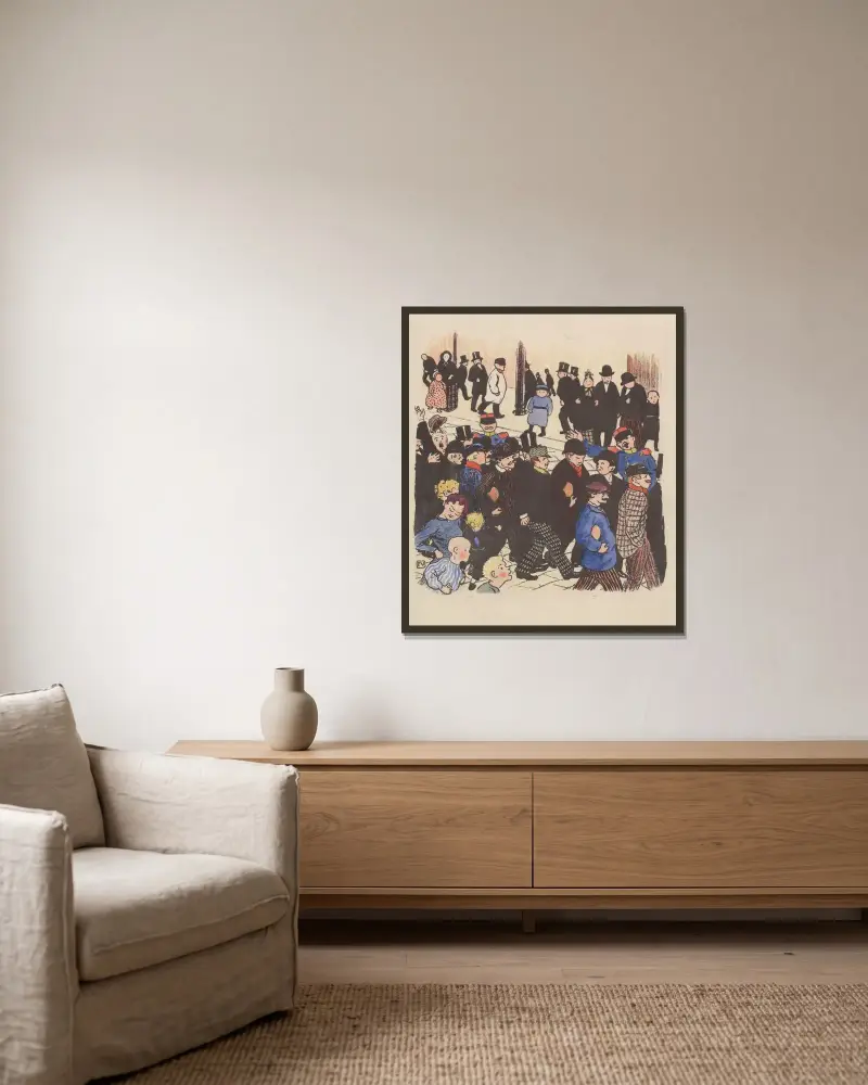 Die Straße von Félix Vallotton gerahmt an einer Wand