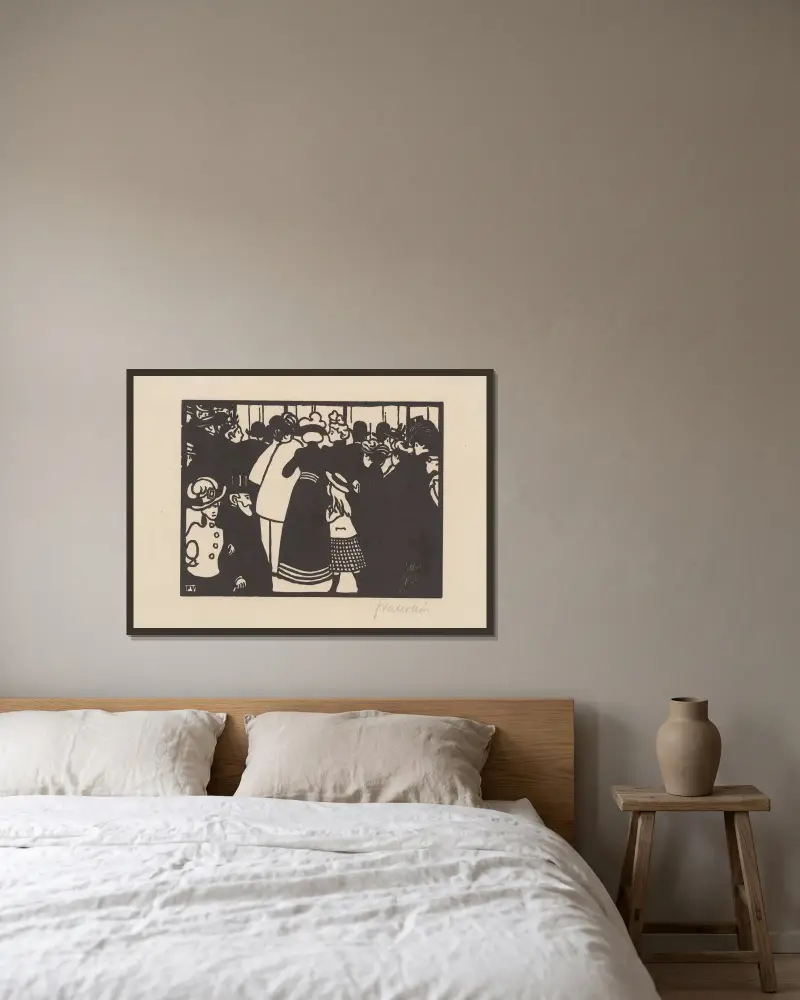 Laliques Schaufenster von Félix Vallotton gerahmt an einer Wand