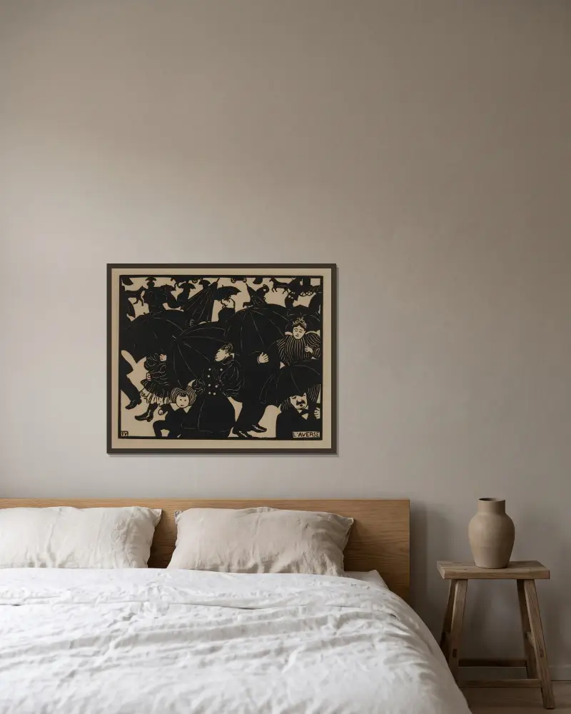 Ulewa (Deszcz), 1894 – nr 2, Félix Vallotton w ramie na ścianie