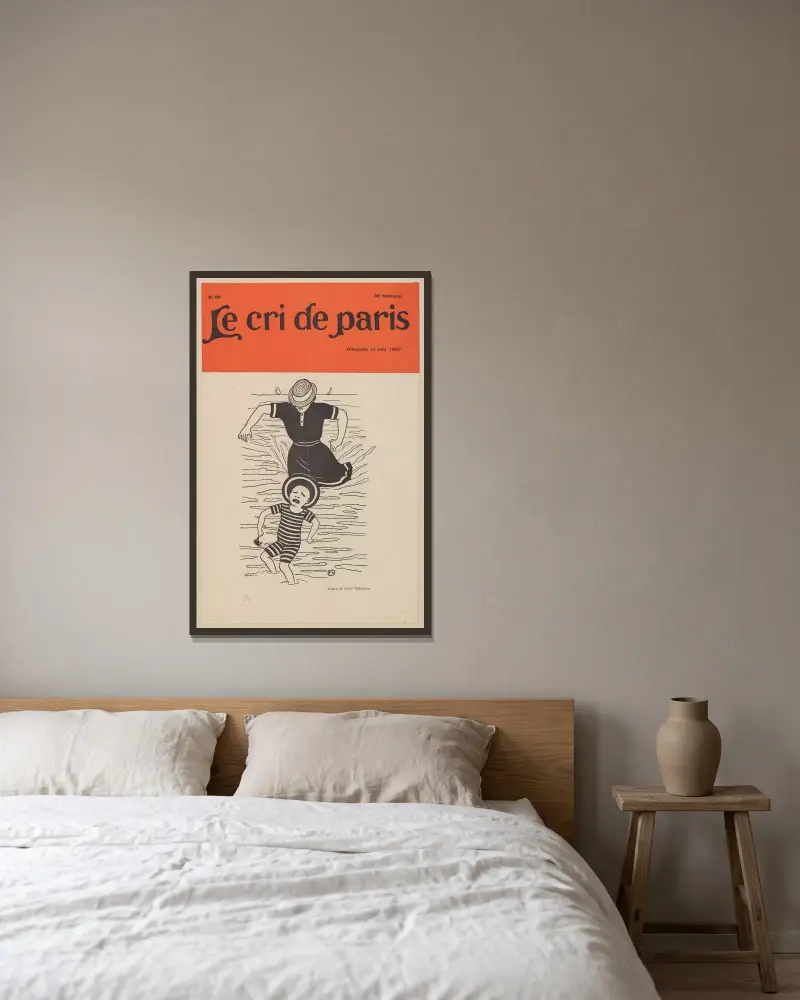 Le Cri de Paris – Sonntag, 15. August 1897 von Félix Vallotton gerahmt an einer Wand