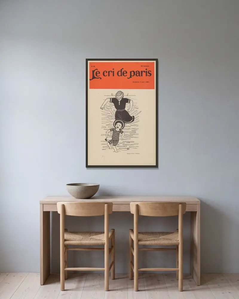 Le Cri de Paris – Sonntag, 15. August 1897 von Félix Vallotton gerahmt an einer Wand