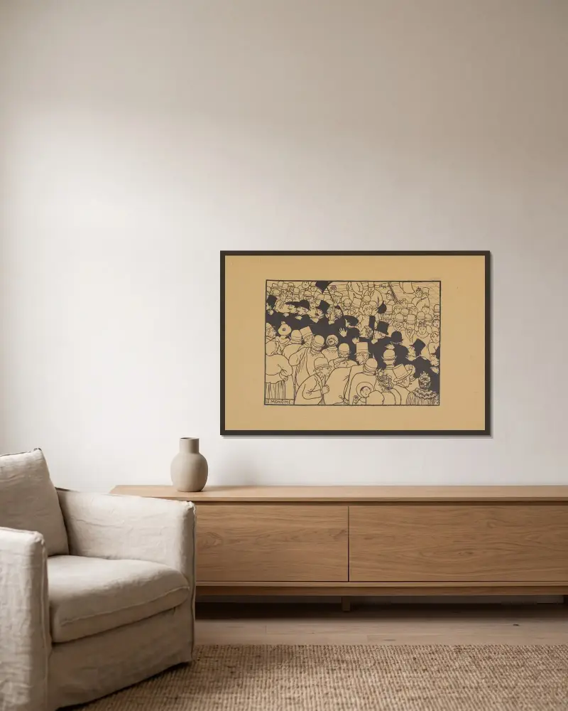 Der Monom von Félix Vallotton gerahmt an einer Wand