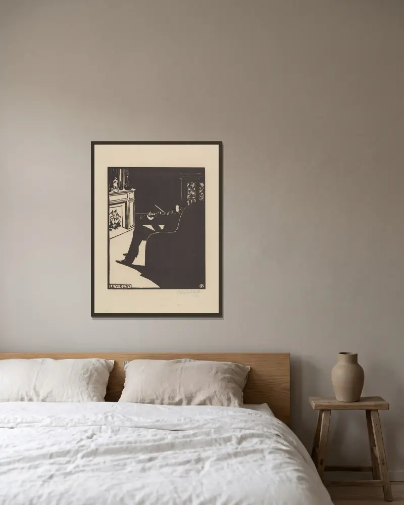 Die Violine von Félix Vallotton gerahmt an einer Wand