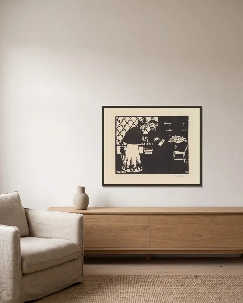 L'éclat, Félix Vallotton v rámu na stěně