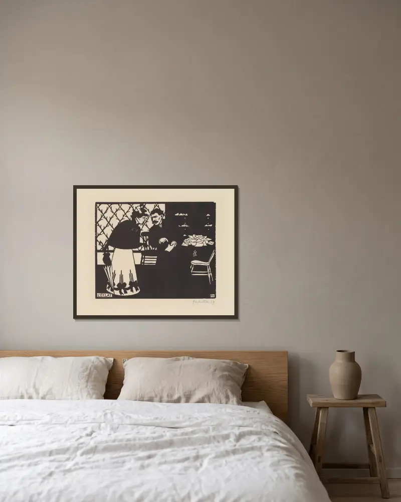 L'éclat, Félix Vallotton v rámu na stěně