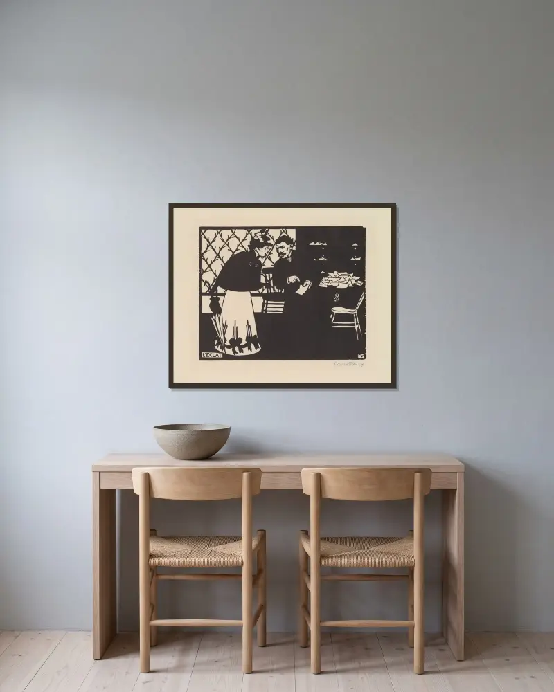 L'éclat, Félix Vallotton v rámu na stěně