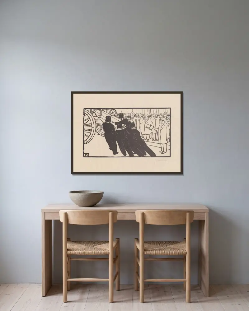 Asbaggarna av Félix Vallotton inramad på en vägg