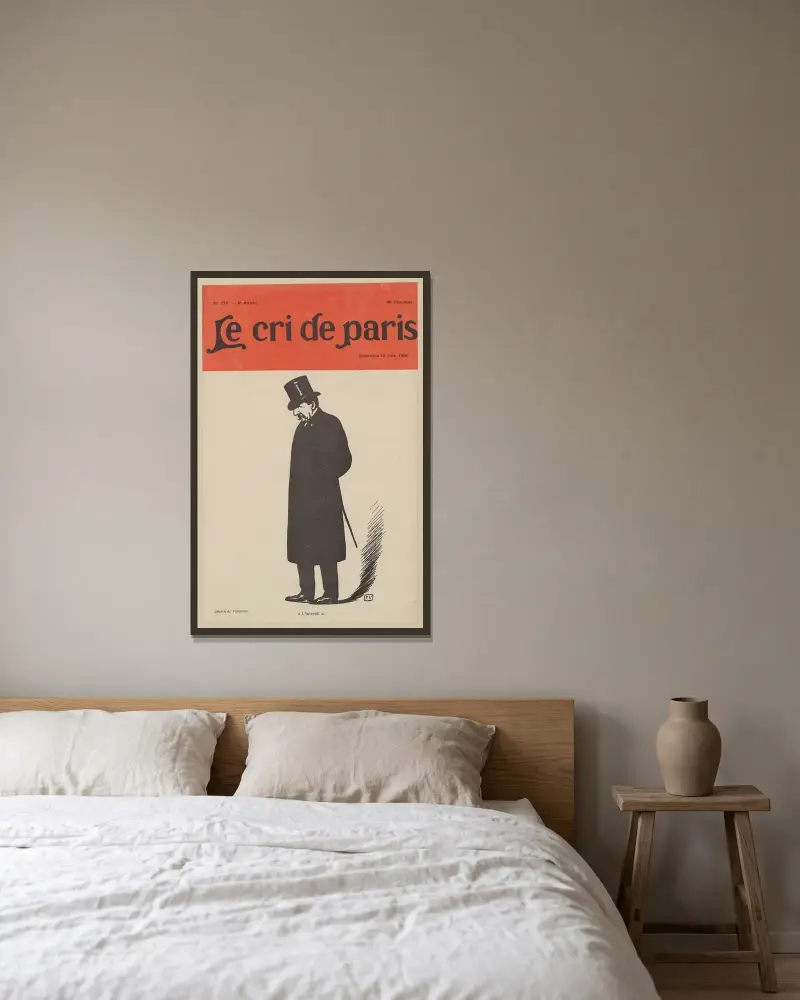 L’Interdit av Félix Vallotton inramad på en vägg