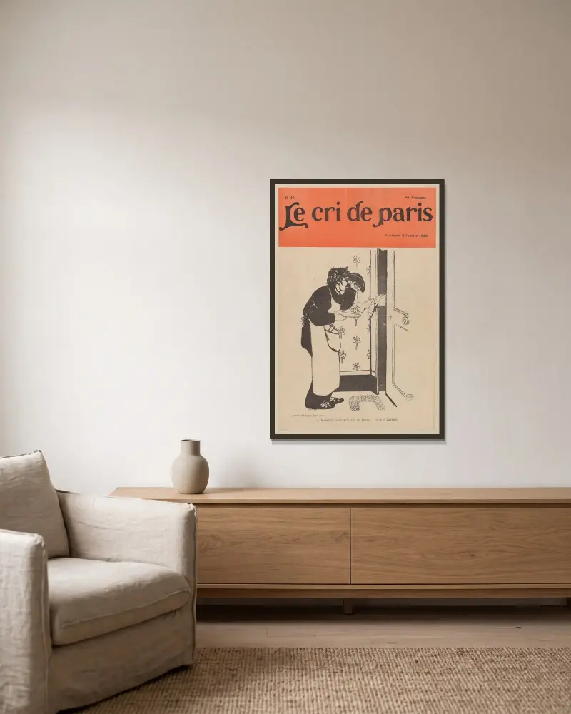 Monsieur, det är er Cri de Paris … och den 1 januari av Félix Vallotton inramad på en vägg