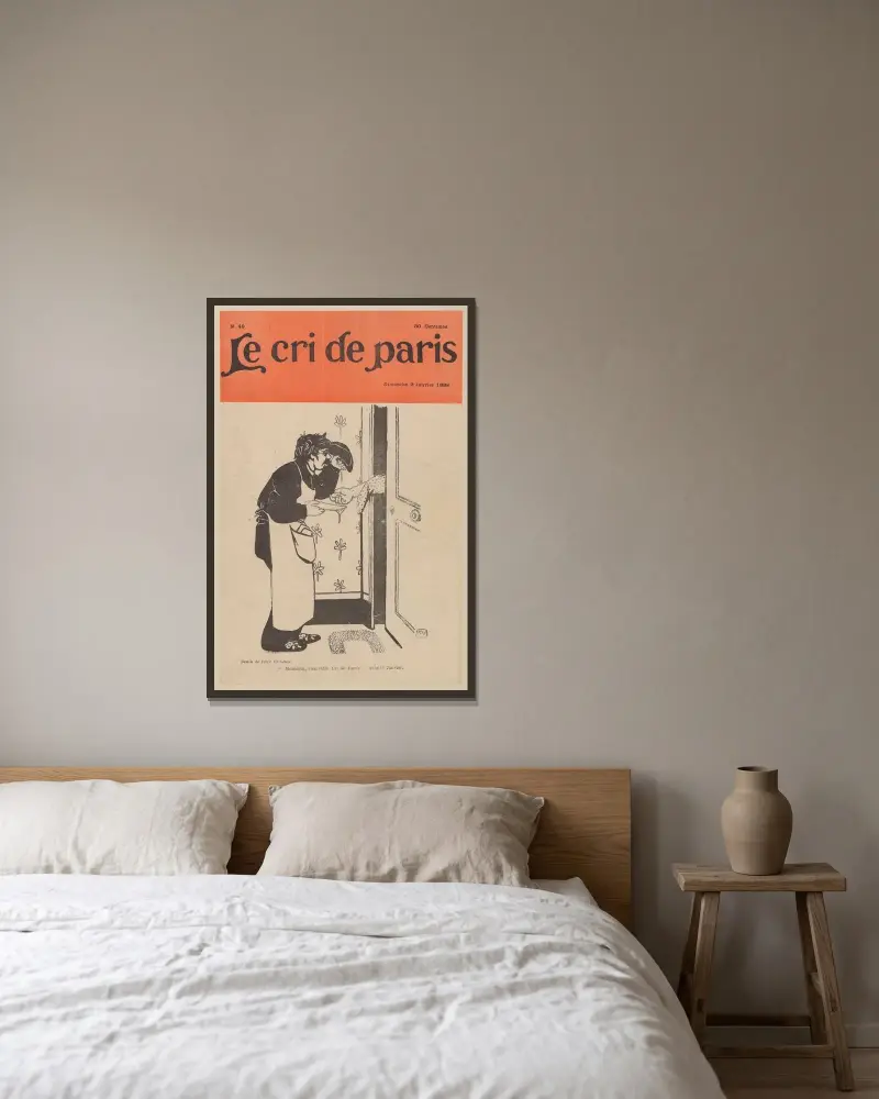Monsieur, det är er Cri de Paris … och den 1 januari av Félix Vallotton inramad på en vägg