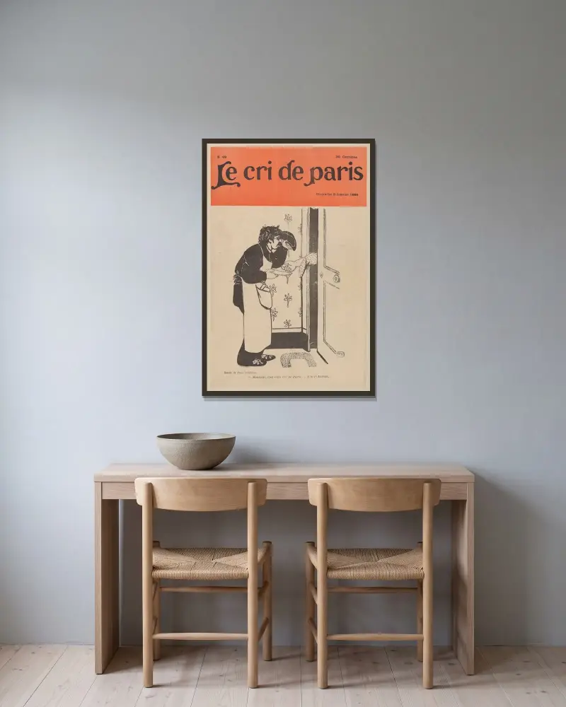Monsieur, det är er Cri de Paris … och den 1 januari av Félix Vallotton inramad på en vägg