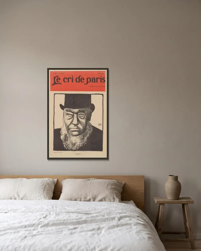 Oom Paul av Félix Vallotton inramad på en vägg