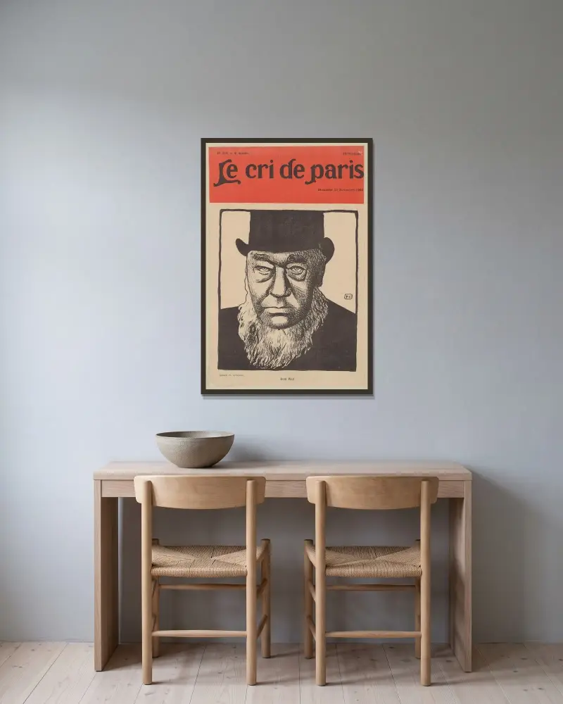 Oom Paul av Félix Vallotton inramad på en vägg