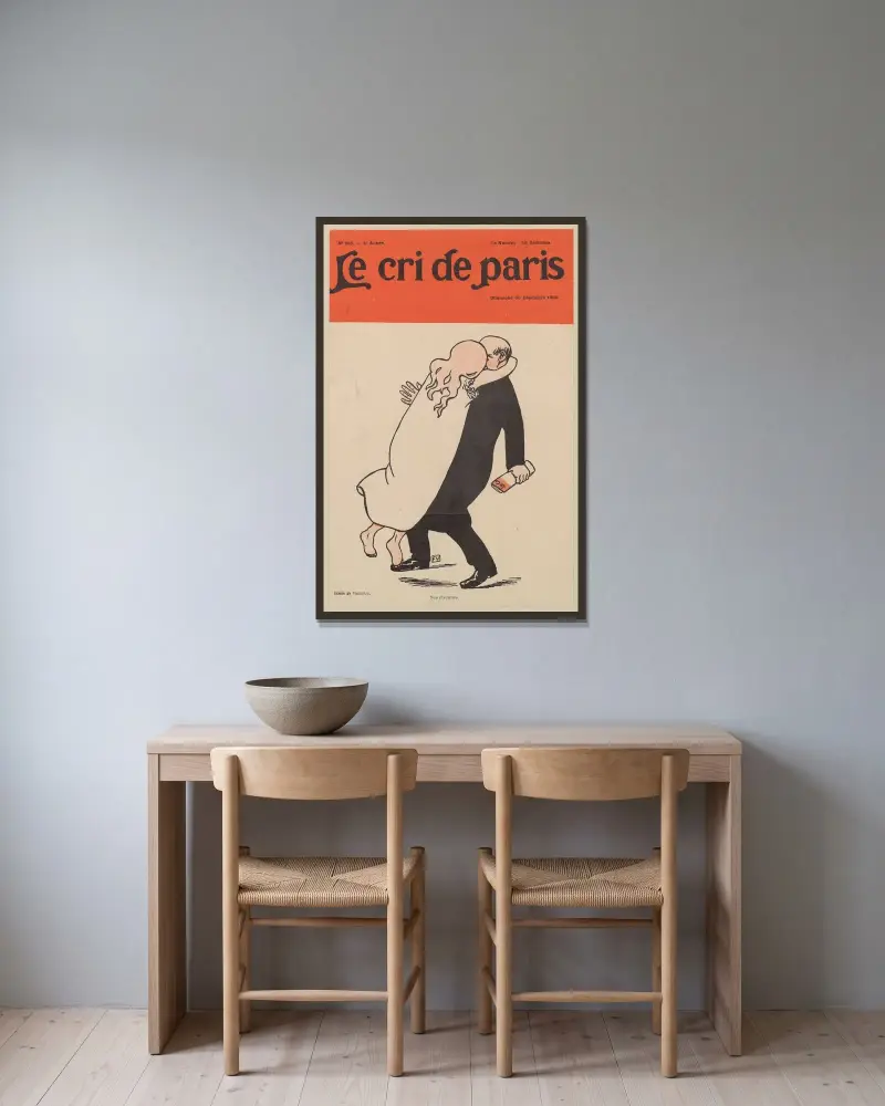 Ses étrennes av Félix Vallotton inramad på en vägg