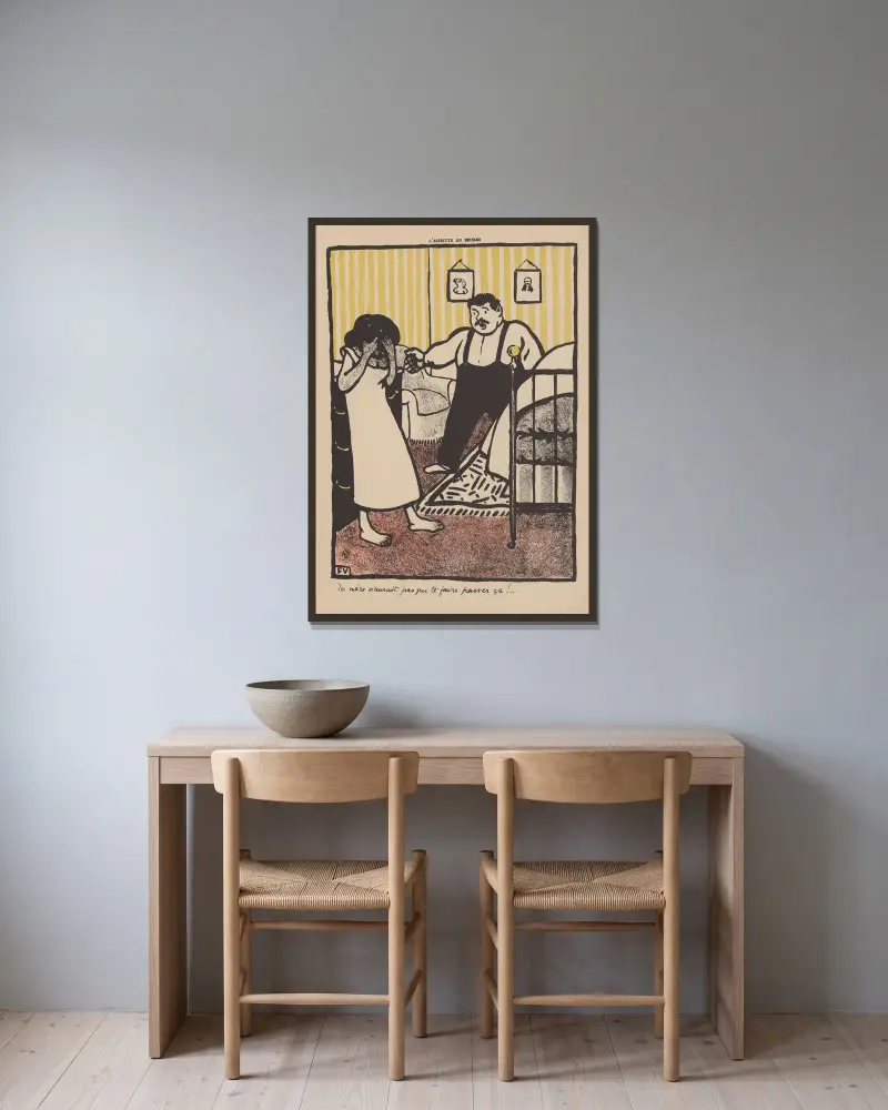 Deine Mutter hätte dir das nicht schicken können! von Félix Vallotton gerahmt an einer Wand