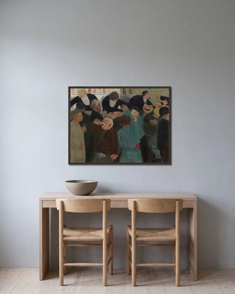 The Bistro av Félix Vallotton inramad på en vägg