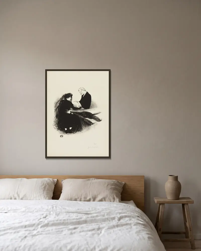 Det senaste modet av Félix Vallotton inramad på en vägg