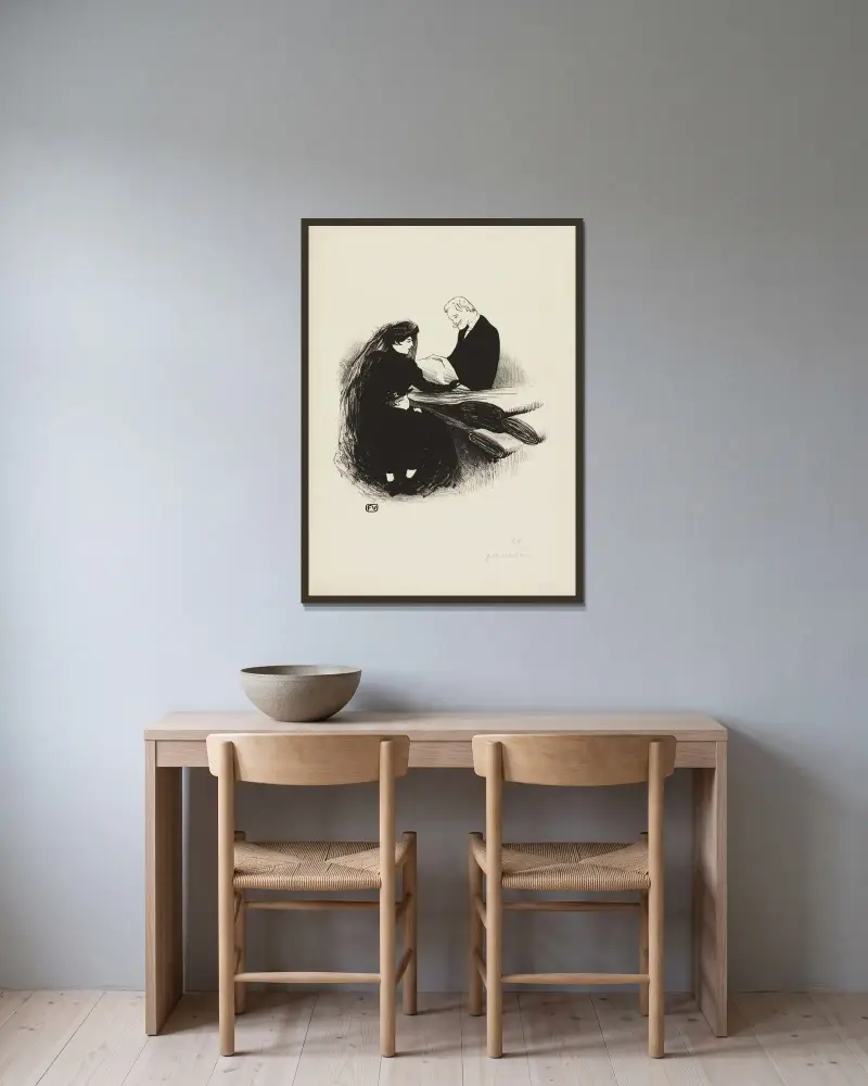 Det senaste modet av Félix Vallotton inramad på en vägg