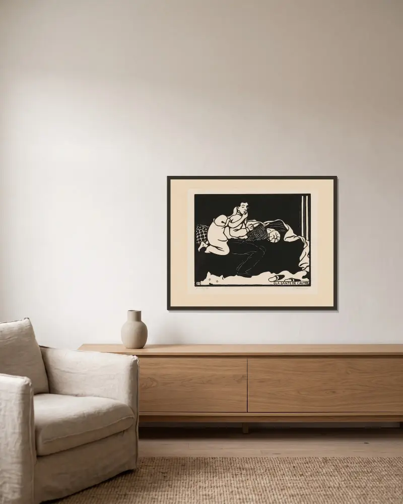 Den andres hälsa av Félix Vallotton inramad på en vägg