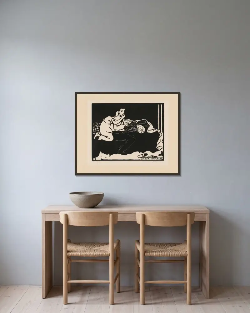 Den andres hälsa av Félix Vallotton inramad på en vägg