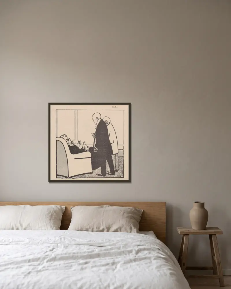 Ohne Titel von Félix Vallotton gerahmt an einer Wand