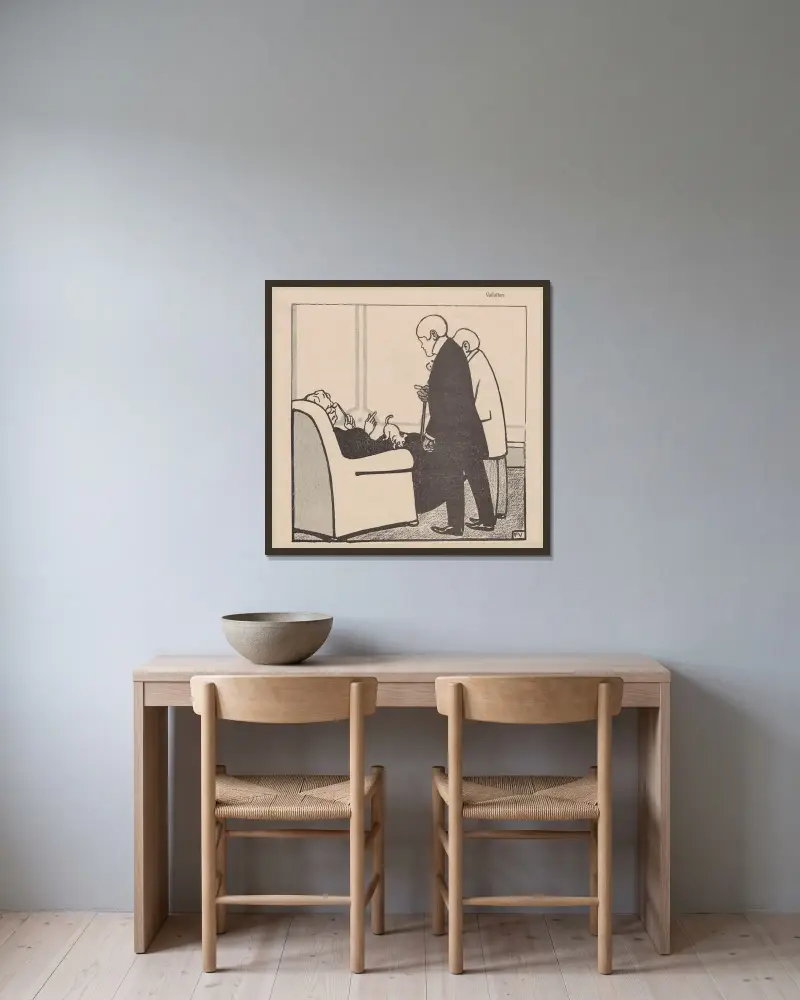 Ohne Titel von Félix Vallotton gerahmt an einer Wand