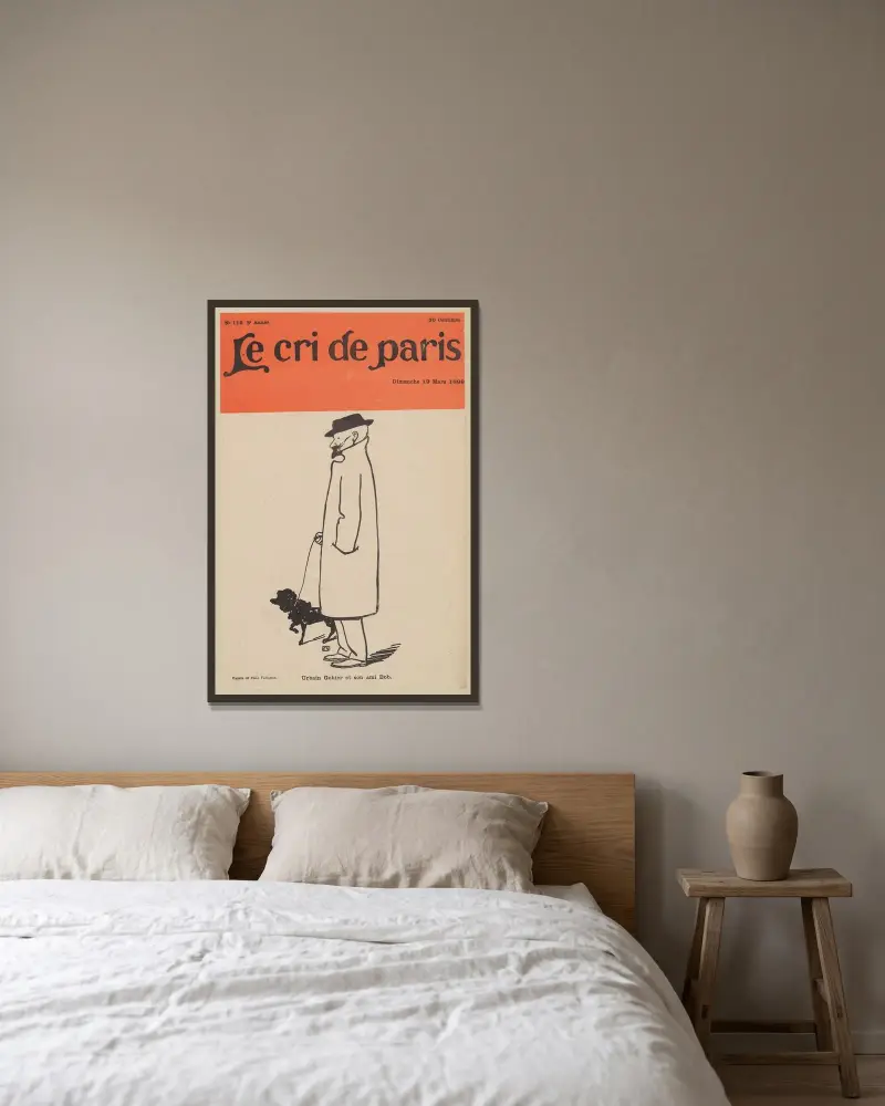 Urbain Gohier och hans vän Bob av Félix Vallotton inramad på en vägg