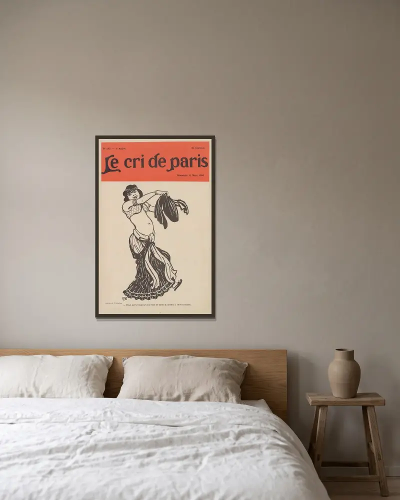 Ni kommer alltid att ha sex månaders magdans! (Urbain Gohier) av Félix Vallotton inramad på en vägg