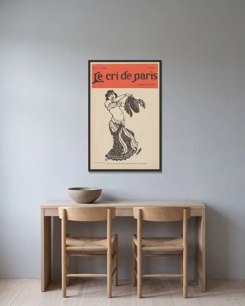 Ni kommer alltid att ha sex månaders magdans! (Urbain Gohier) av Félix Vallotton inramad på en vägg
