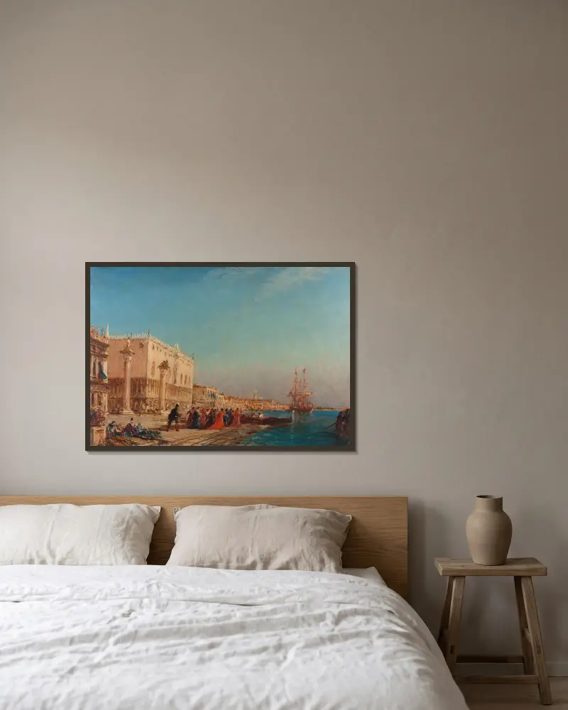 Venedig, Dogenpalast, 1865 von Félix Ziem gerahmt an einer Wand