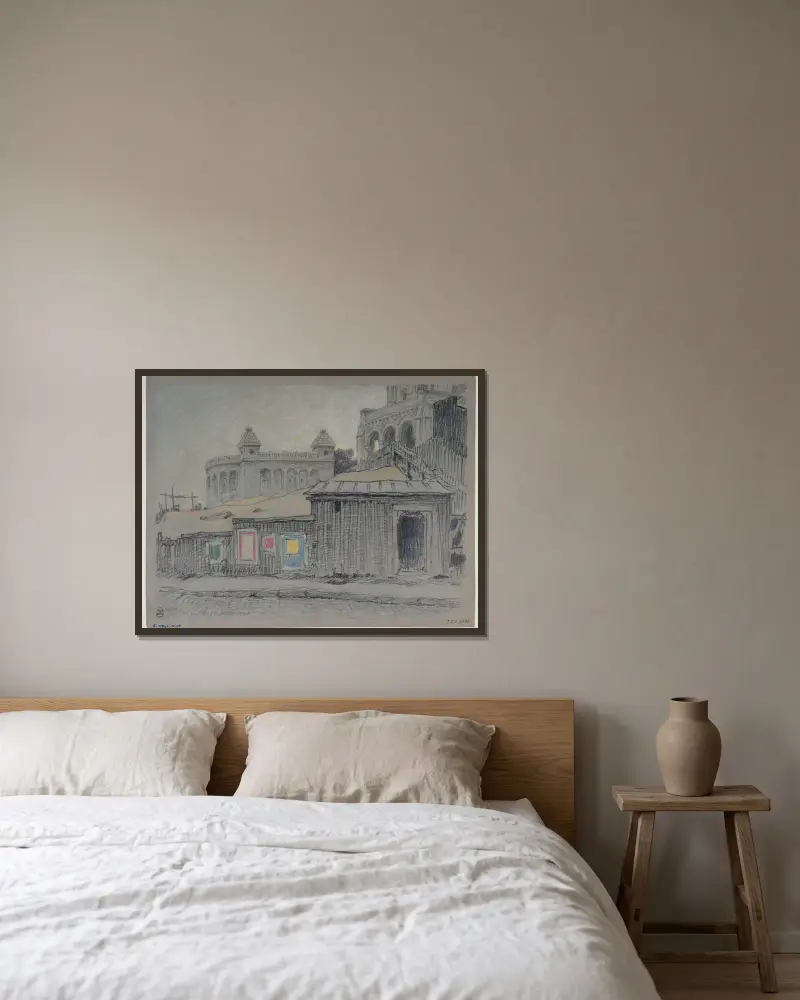 Der Vorplatz von Sacré-Cœur von Ferdinand Boberg gerahmt an einer Wand