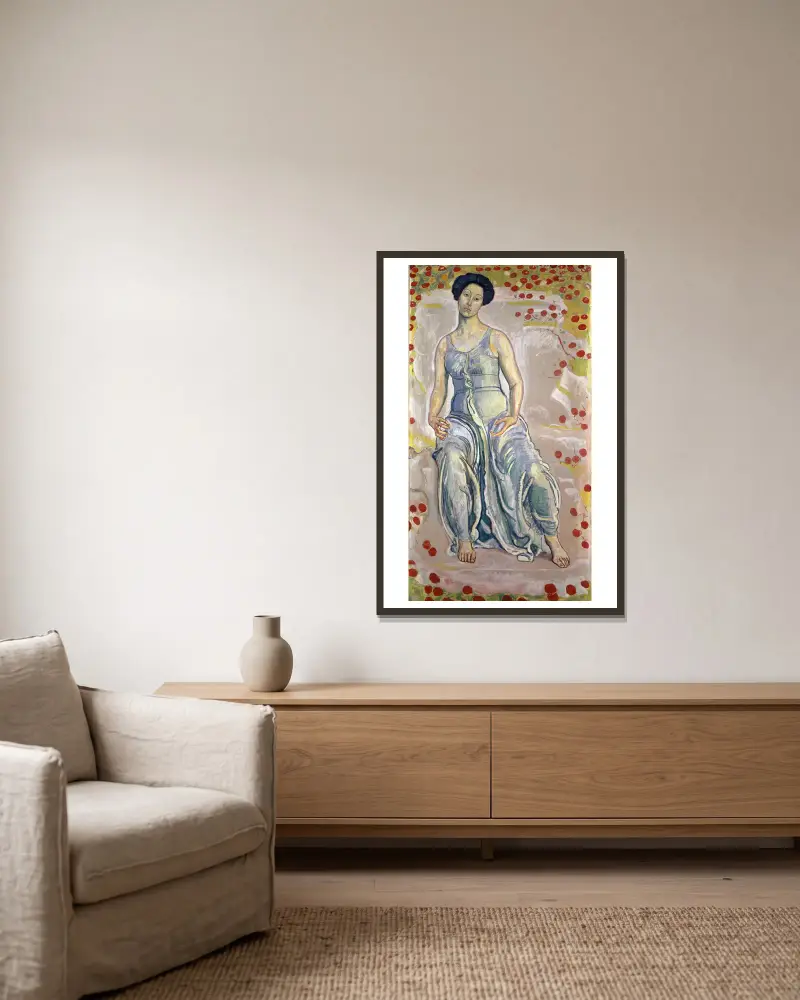Holy Hour av Ferdinand Hodler inramad på en vägg
