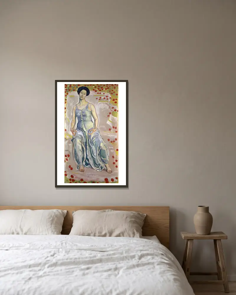 Holy Hour av Ferdinand Hodler inramad på en vägg