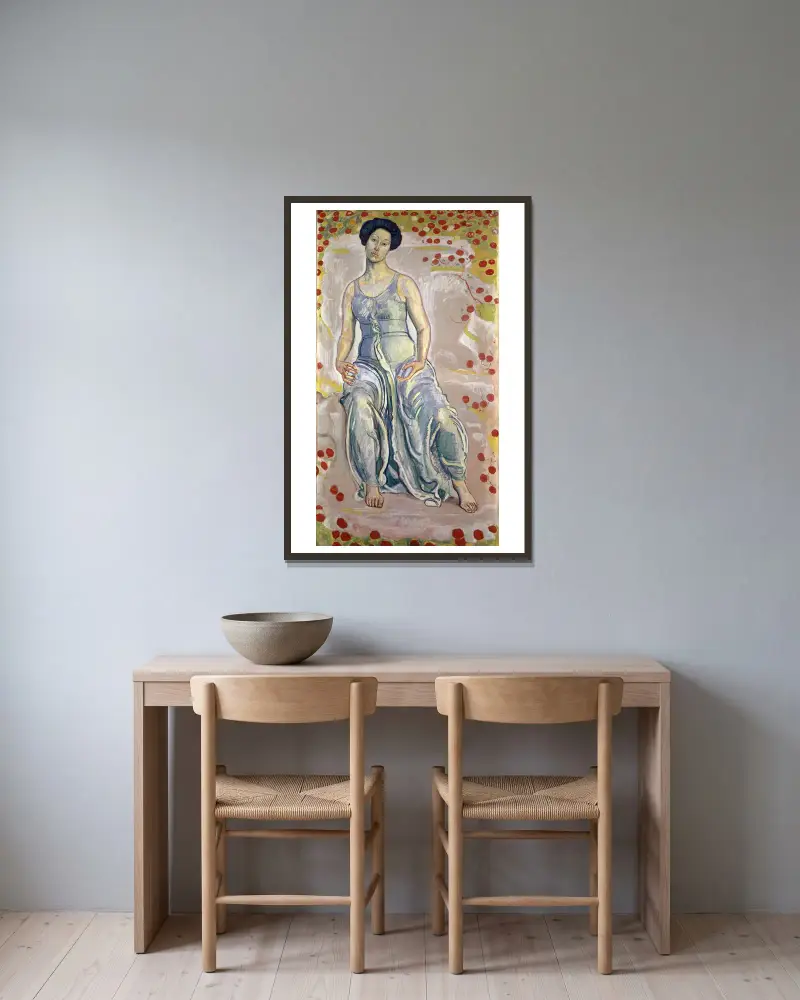 Holy Hour av Ferdinand Hodler inramad på en vägg